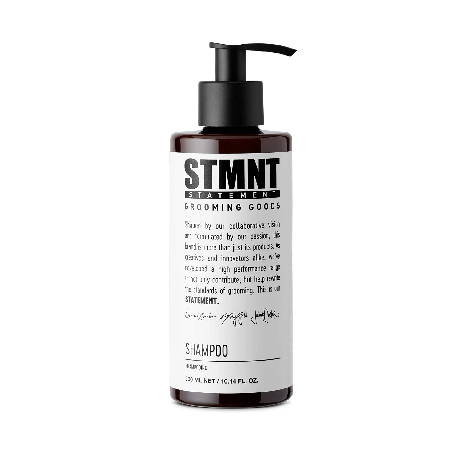 STMNT Grooming Goods Shampoo 300ml | SLS/SLES Sulfates Free | Activated Charcoal & Menthol | Removes Build Up | Fuller Feeling Hair