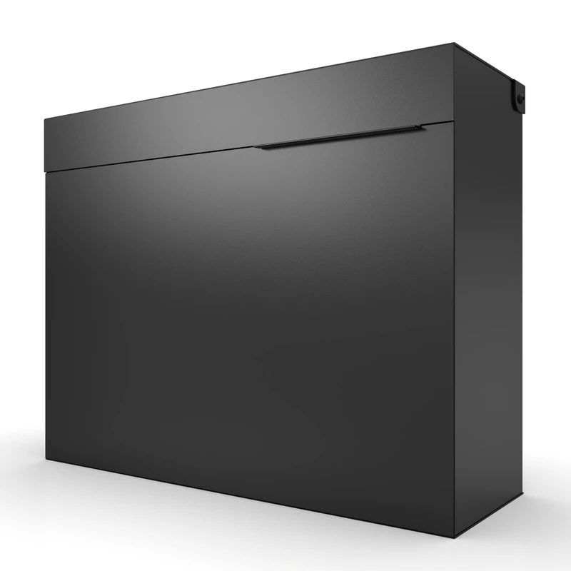 Movo Home Mailbox Herman, Large Mailbox, Matte Black - Image 1