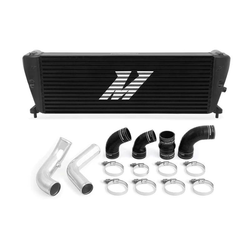 Mishimoto MMINT-RGR-11KBKP Performance Intercooler Kit, Compatible With Ford Ranger 3.2L Diesel2011+, Black Intercooler, Polished Pipes - Image 1