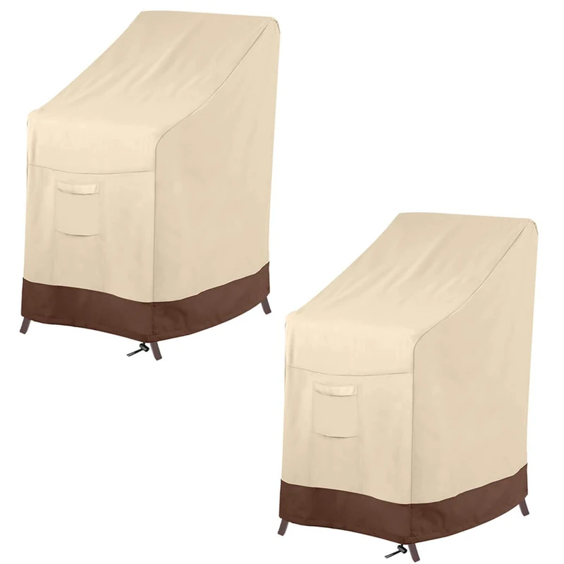 Vailge Stackable Patio Chair Cover - 2 Pack (36x28x47 inch)