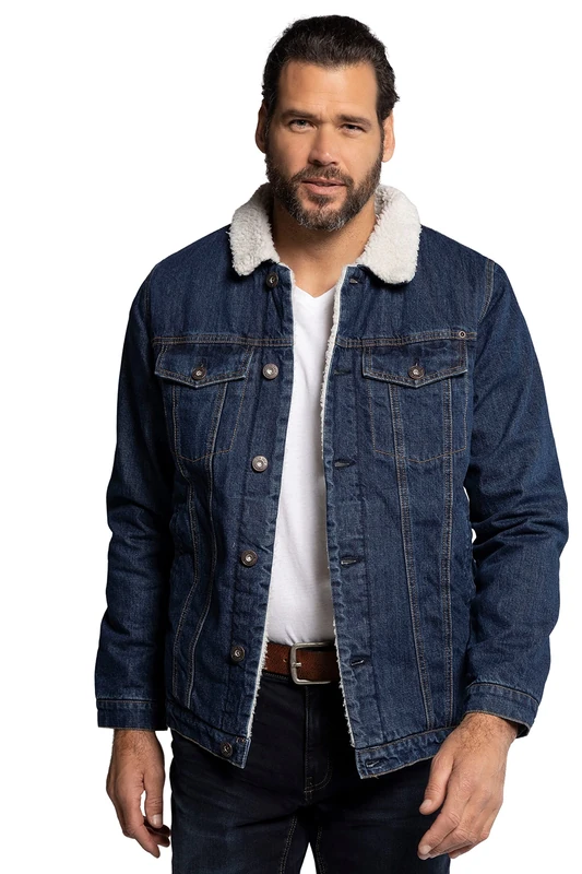 JP 1880 Men's Large Sizes Short Jackets, Blue (Blue Denim 74875792), XXXL