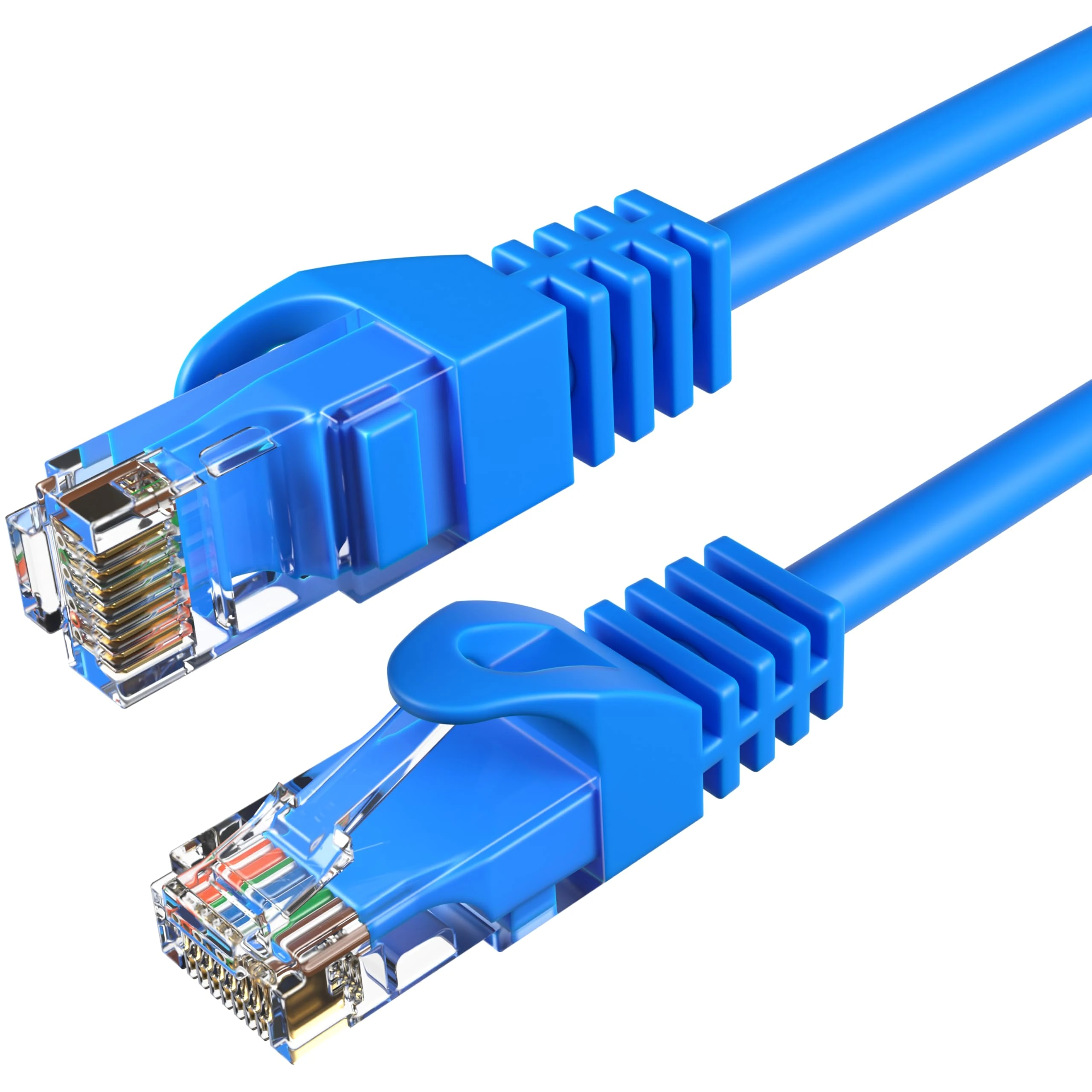 Cat6 10M Network Ethernet Patch Cable, 550Mhz Internet Wire, Compatible with PC, Laptop, Modem, Router, TVs, Printer Cord, Consoles for Home and Office, Blue