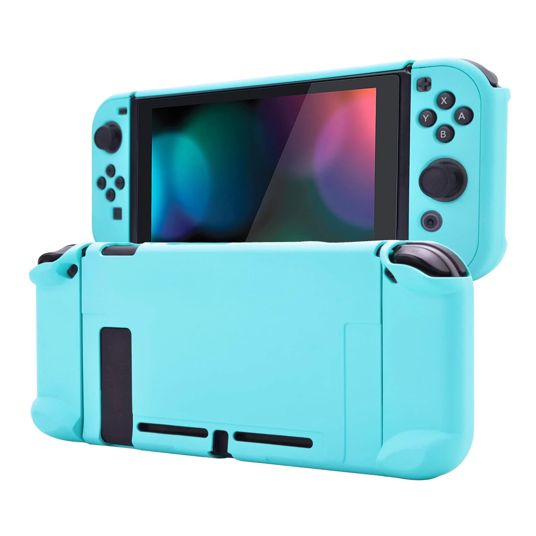 eXtremeRate PlayVital Protective Case for Nintendo Switch Case- Hard Shell, Dockable , Heaven Blue