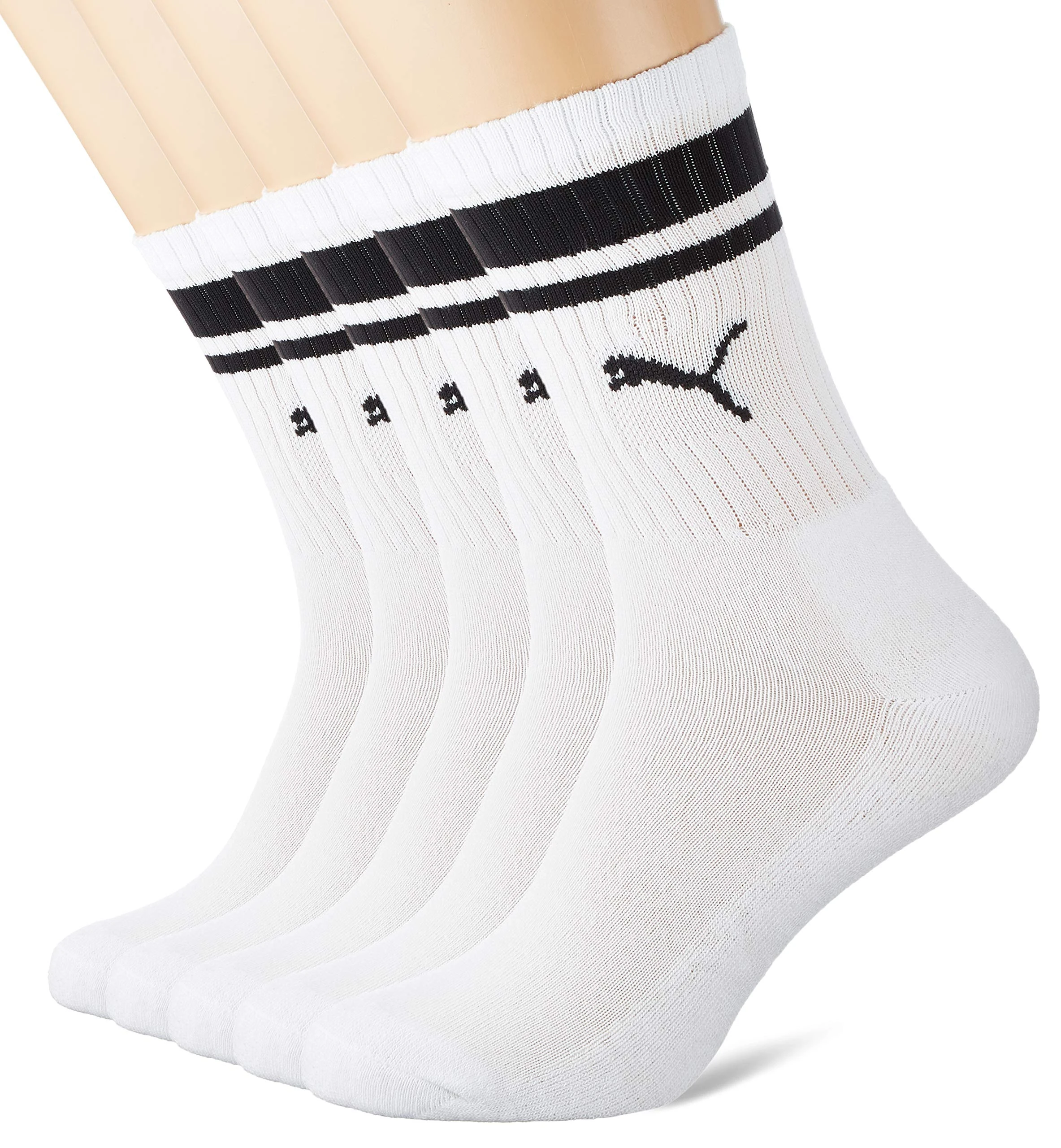 Puma Crew Sock, White, 35/38 (Pack of 5)