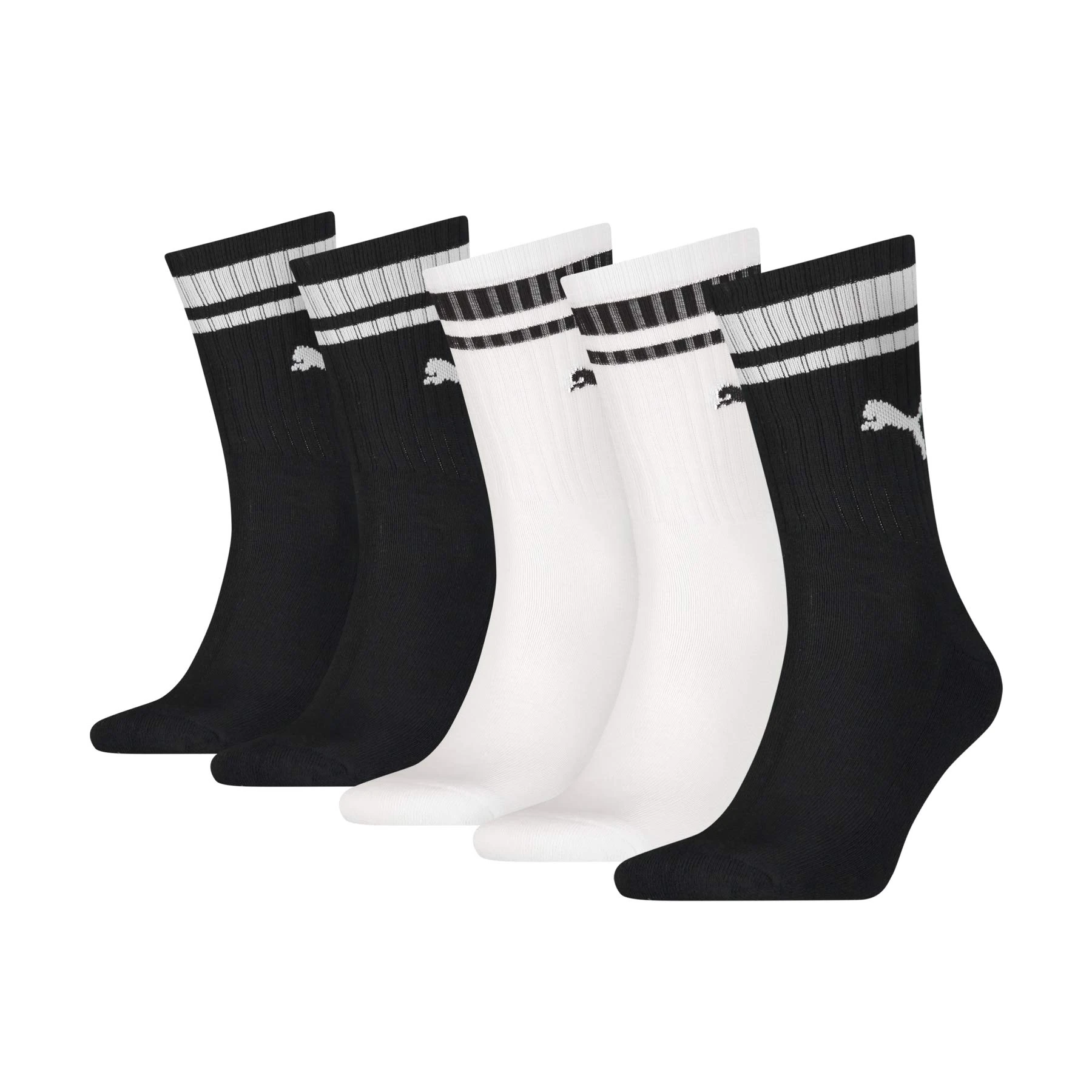 Puma Unisex CREW SOCK, Black/White, 6-8 UK
