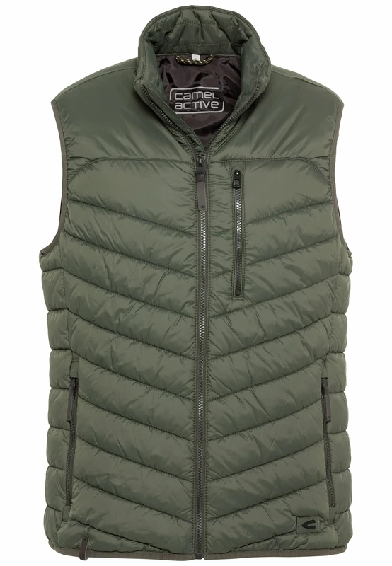 camel active Men's Men's Waistcoat, Green, 50 - Image 1