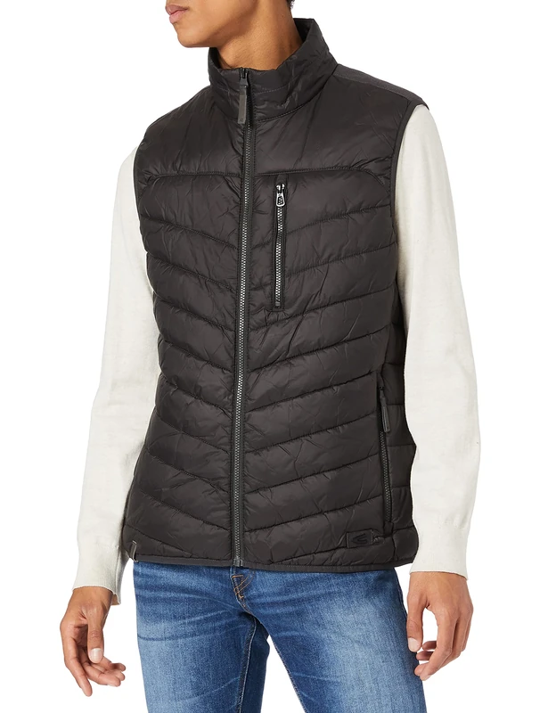 camel active Men's Men's Waistcoat, Anthra, 56