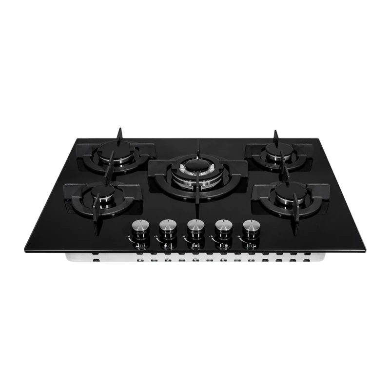 Cookology GGH705BK 70cm Gas Hob - 5 Burners, Wok, Auto Ignite, Safety