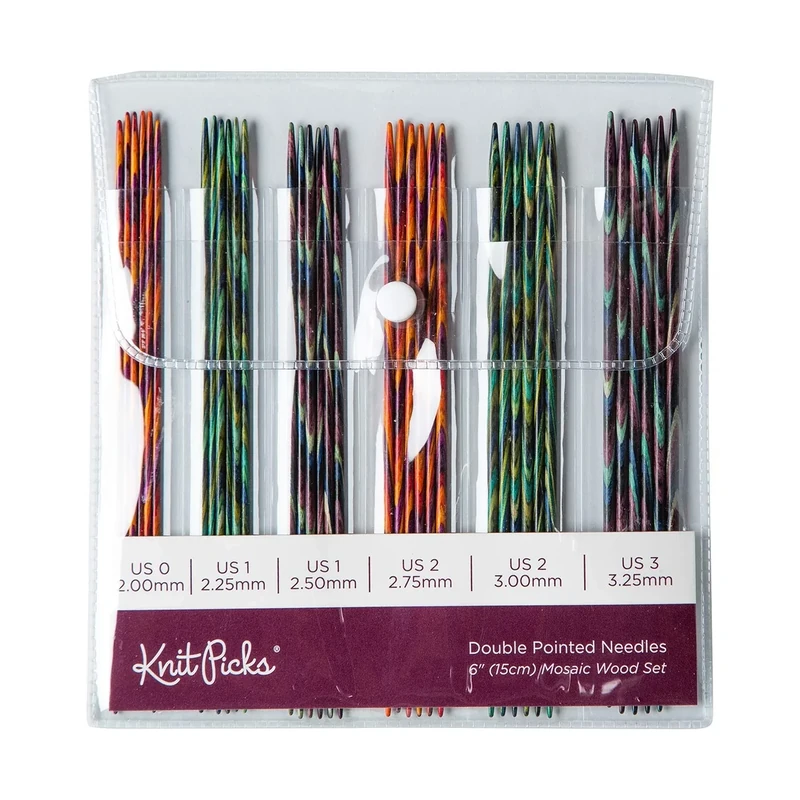 Knit Picks Double Pointed Wood Knitting Needle Set (Mosaic 6")