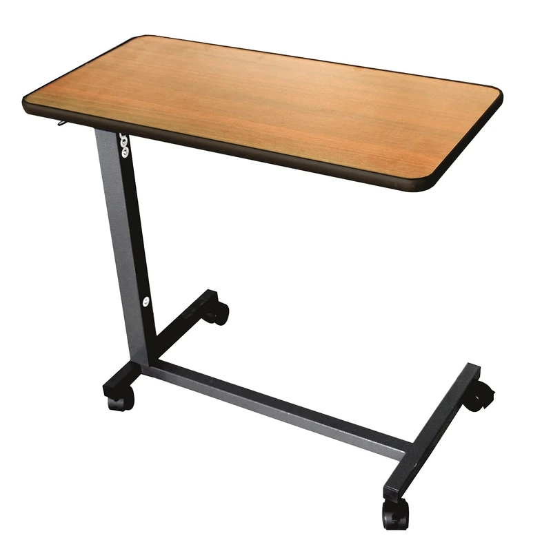 identités, Simplex Fixed Tray Bed Table with Wheels for Stabilising Brakes Easy Adjustment Breakfast Table Ideal for Bed and Chair Tray 30x15 Inches