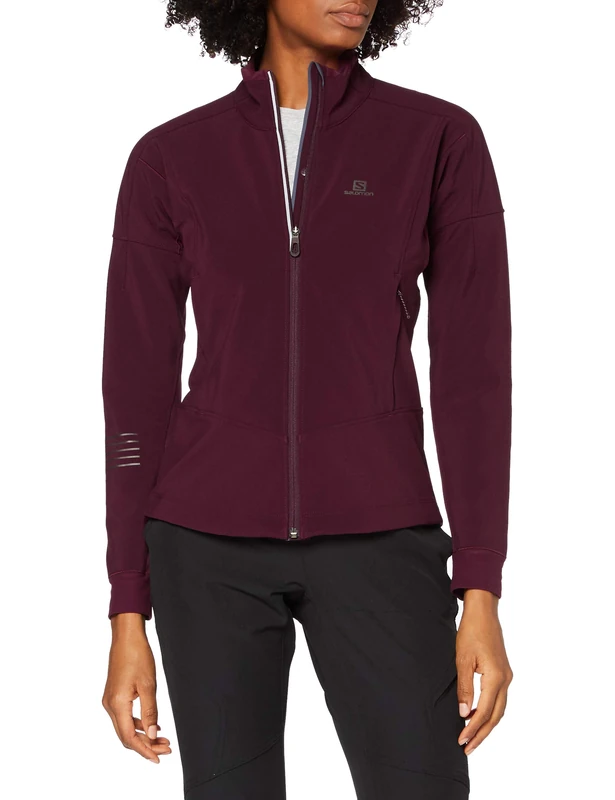 SALOMON Lightning Warm Sshell Jkt Jacket, Women, womens, Jacket, LC1362900, Wine Tasting, XL