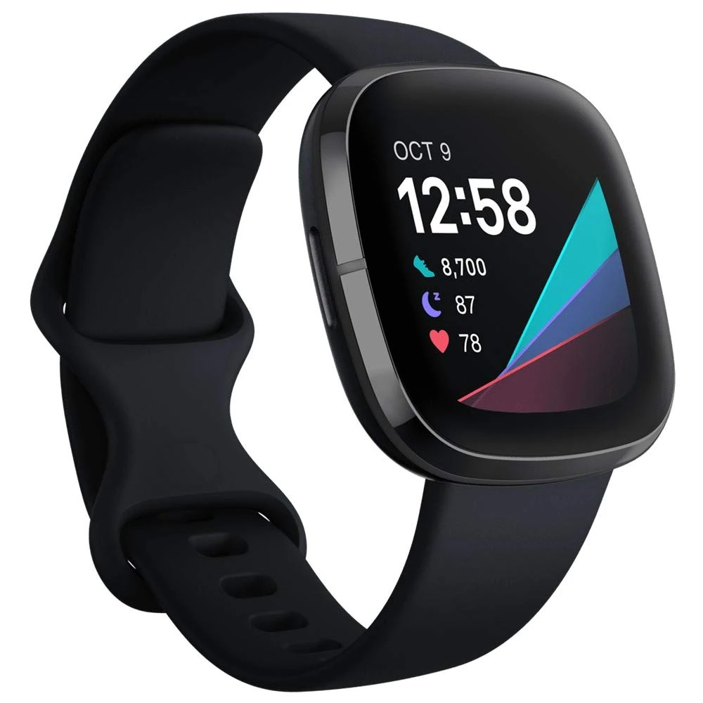 Fitbit Sense Advanced Smartwatch with Tools for Heart Health, Stress Management & Skin Temperature Trends, Carbon / Graphite Stainless Steel
