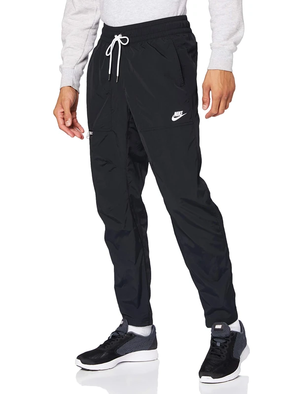 Nike Nsw Me Pant WVN Sport Trousers - Black/Ice Silver/White/M