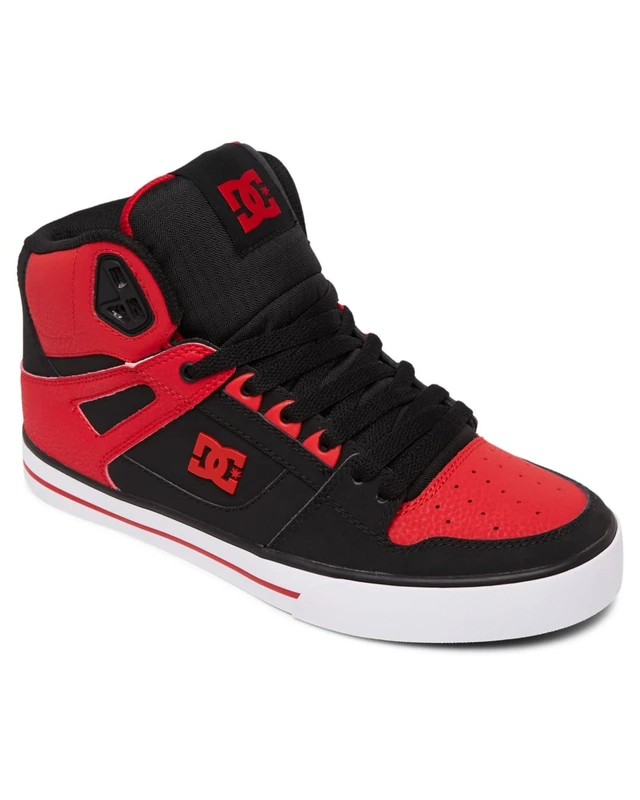 DC Shoes Men's Pure HIGH-TOP WC Shoe, Fiery RED/White/Black, 8.5 UK