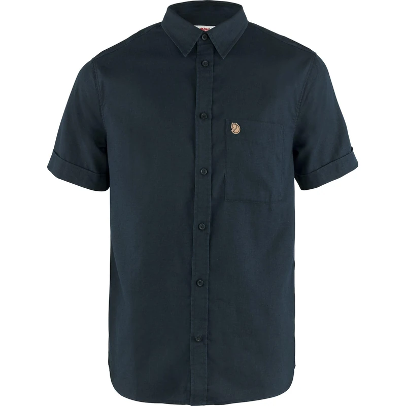 FJALLRAVEN F87039-555 Övik Travel Shirt SS M Dark Navy M