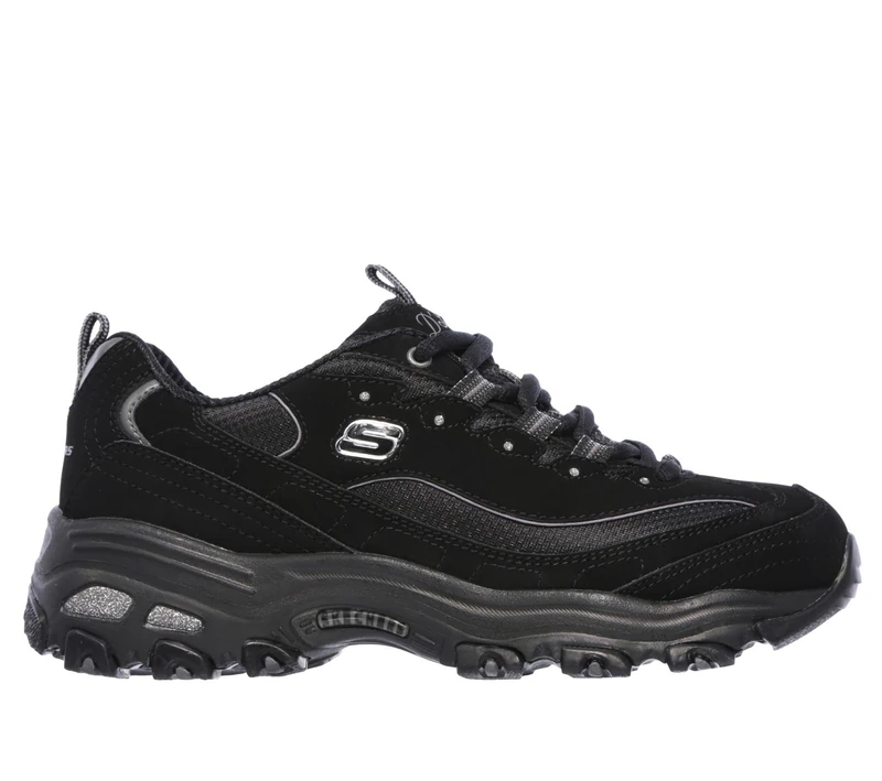 Skechers Women's D'Lites Biggest Fan Sneaker, Black Trubuck/Mesh/Trim, 3.5 UK - Image 1
