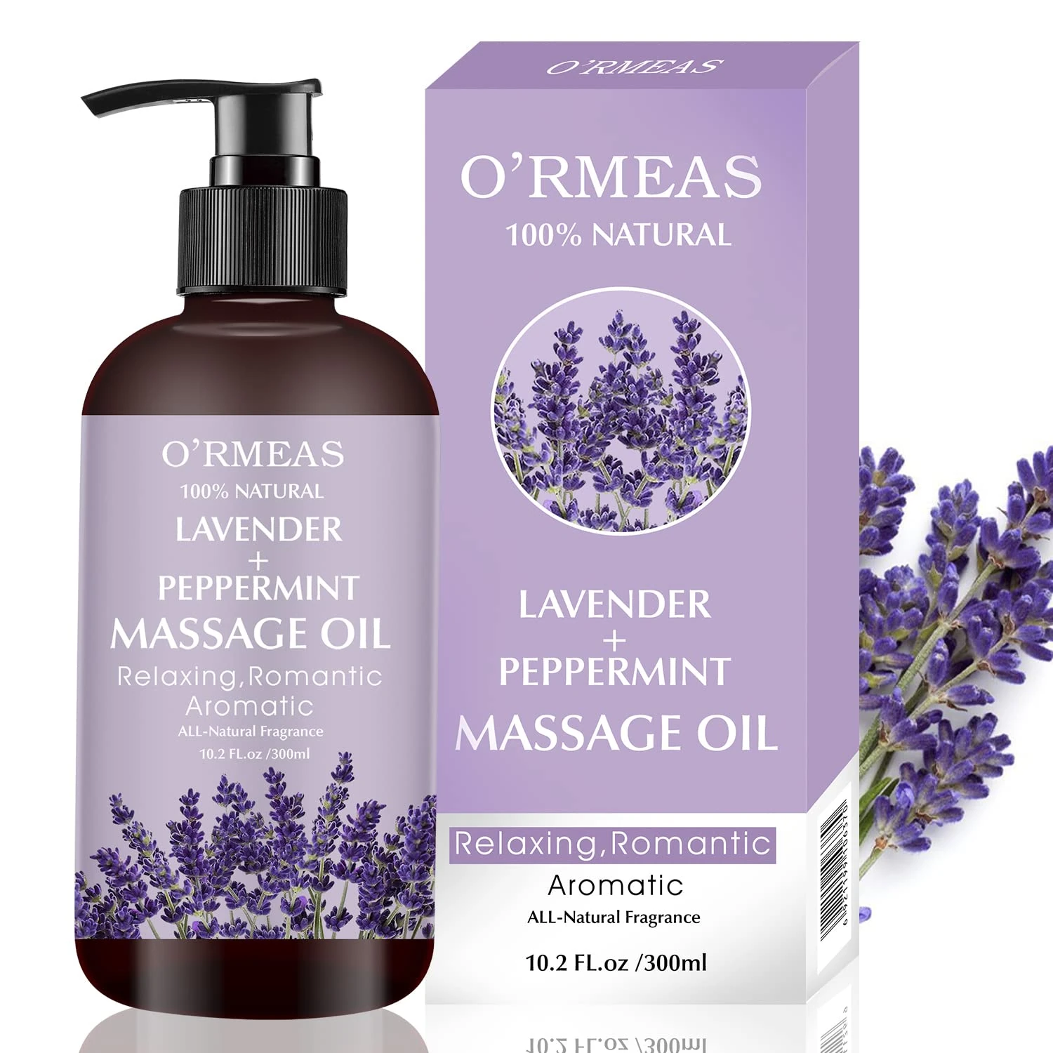 Massage Oil for Relaxing Lavender Massage Oils for Massage Moisturizing Body Oil for Men and Women 10.2 fl.oz