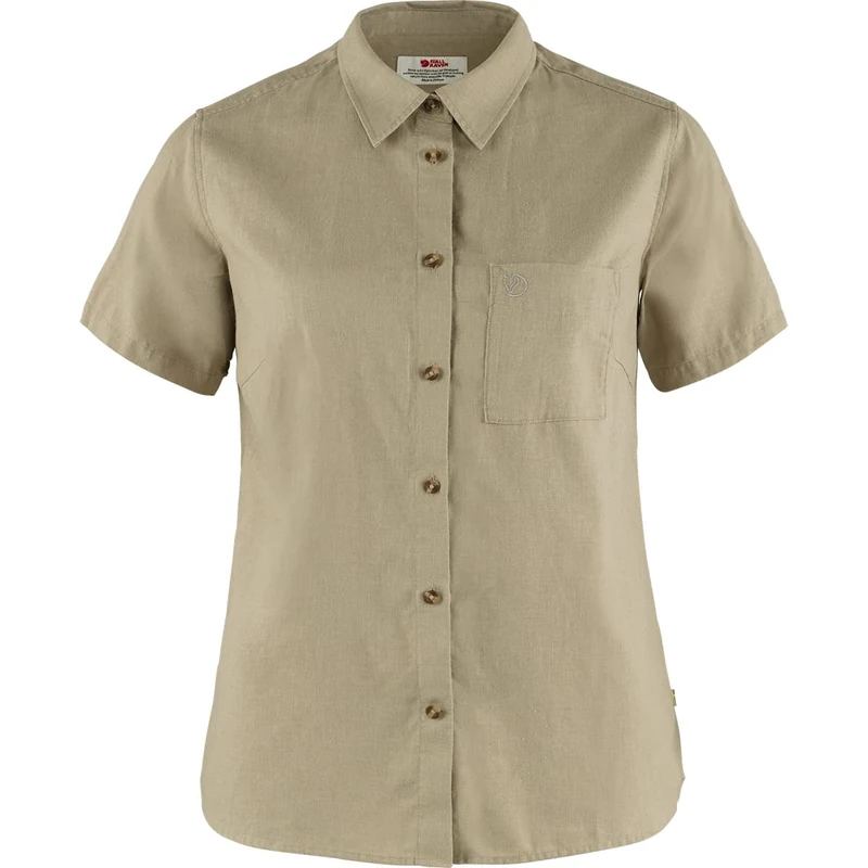 FJALLRAVEN F87040-195 Övik Travel Shirt SS W Sand Stone M