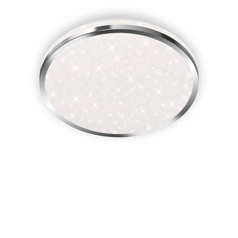 BRILONER Leuchten - LED Ceiling Light, Bathroom Light, Bathroom Light incl. Star Decorations, IP44, 12 watts, 1200 lumens, 4000 Kelvin, Chrome-White, 280 x 70 mm (D x H)