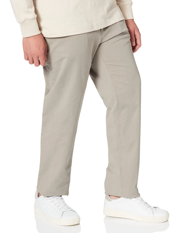 camel active Men's Regular fit Trouser Trouser, Stone, 33W / 38L
