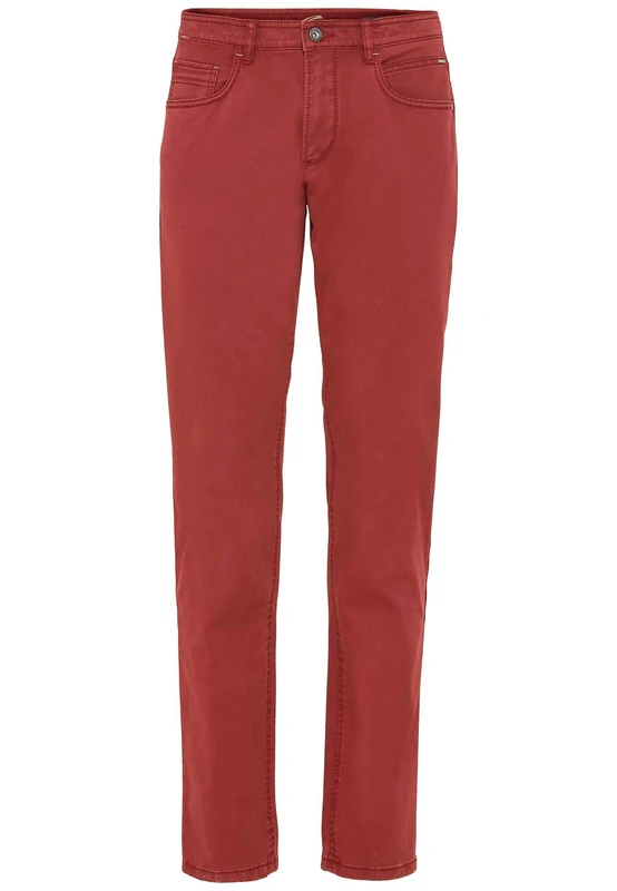 camel active Men's Regular fit Trouser Trouser, Red, 33W / 34L