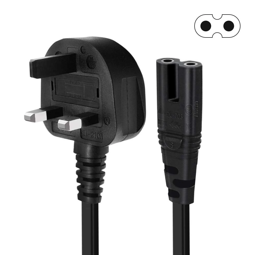 Printer Power Cable 3M for HP Envy/OfficeJet, Canon Pixma/Maxify, E pson, Brother, Dymo Label Writer Printer, 2 Prong Figure 8 Power Cord for Sony PlayStation 2/3/4, Xbox One X, Xbox 1s (3M/10FT)