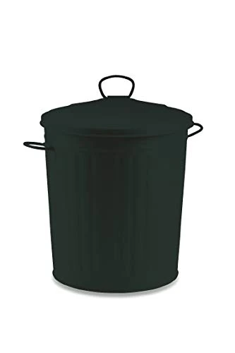 Galileo Casa PATTUMIERA Metal Black Misure: ø 30 x h. 35 cm Colore: nero Black - Image 1