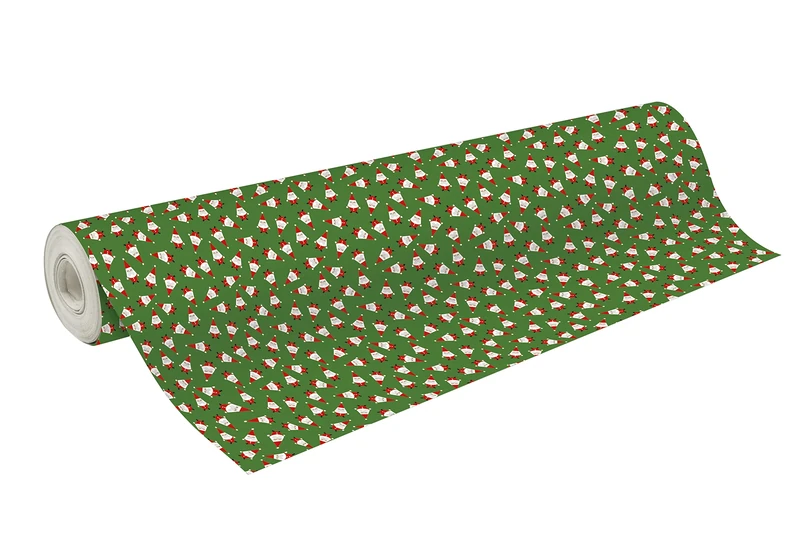 Clairefontaine - Ref 202055C - Excellia Christmas Fantasy Gift Wrap Paper Roll (Single Roll) - 70cm Width x 50m Length, 80gsm Paper - Santa Claus Design