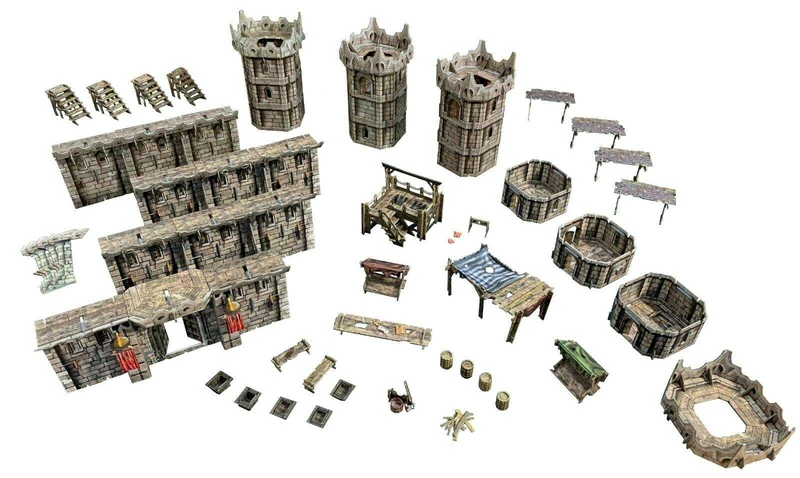 Battle Systems – Modular Fantasy Scenery – Perfect for Roleplaying and Wargames - Multi Level Tabletop Terrain for 28mm Miniatures – Colour Printed Model Diorama – (Citadel)