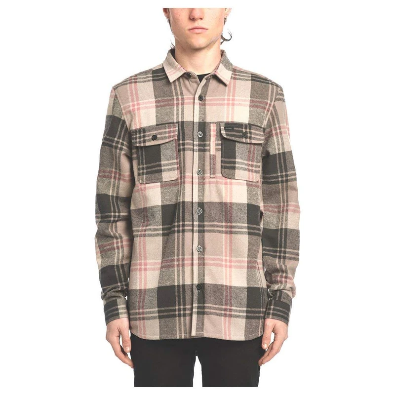 Globe Clifton LS Shirt Shirt, Unisex Adult, unisex_adult, Shirt, GB01834010, Taupe, L - Image 1