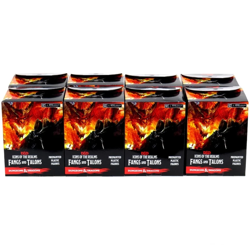 WizKids Dungeons and Dragons Icons of the Realms Fangs and Talons Booster Brick (8) Minis, DnD Miniatures