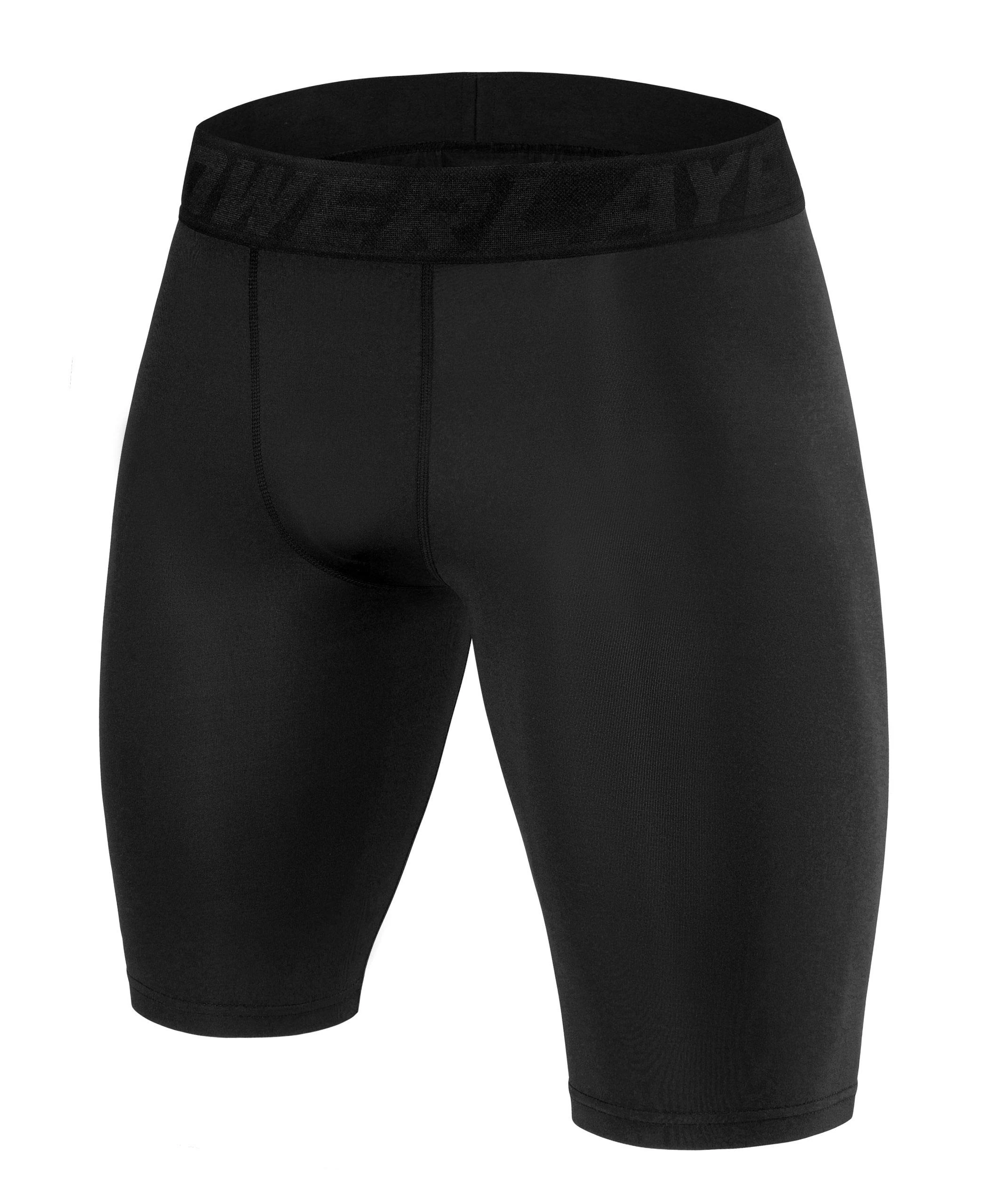 PowerLayer Men's Compression Base Layer Shorts Thermal Shorts Underwear - Black Stealth, M