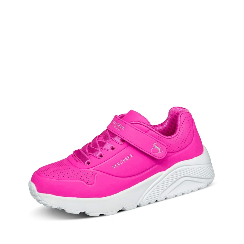 Skechers Girl's Uno Lite Sneakers, H.Pink Synthetic/Trim, 2 UK Child - Image 1