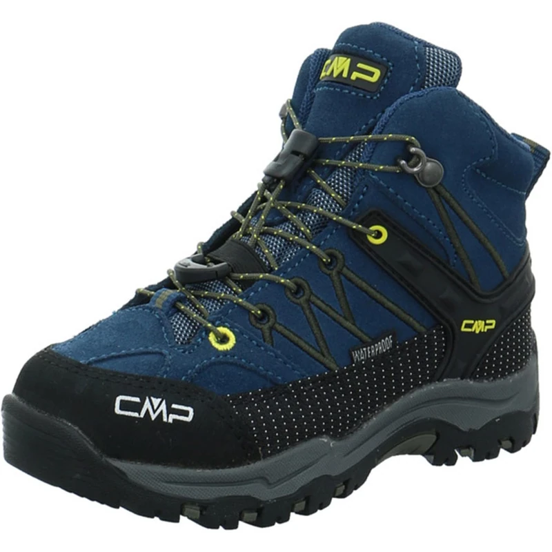 CMP KIDS RIGEL MID TREKKING SHOE WP, Unisex kids, BLUE INK-YELLOW,