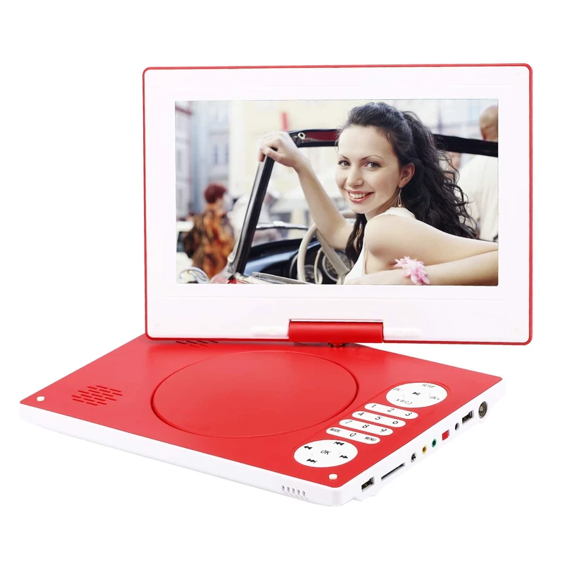 YOOHOO Portable DVD Player with Remote Controller 10.5 inch 270° Rotatable Screen With 7 Hour Rechargeable Battery AC Adapter