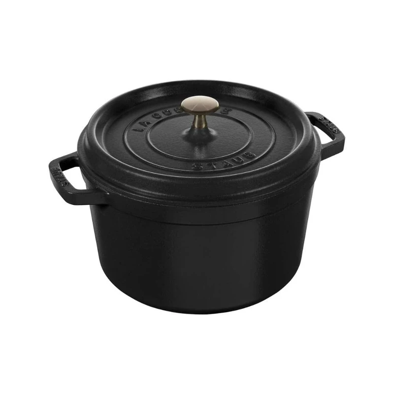 STAUB 24cm High Cast Iron Cocotte, Black
