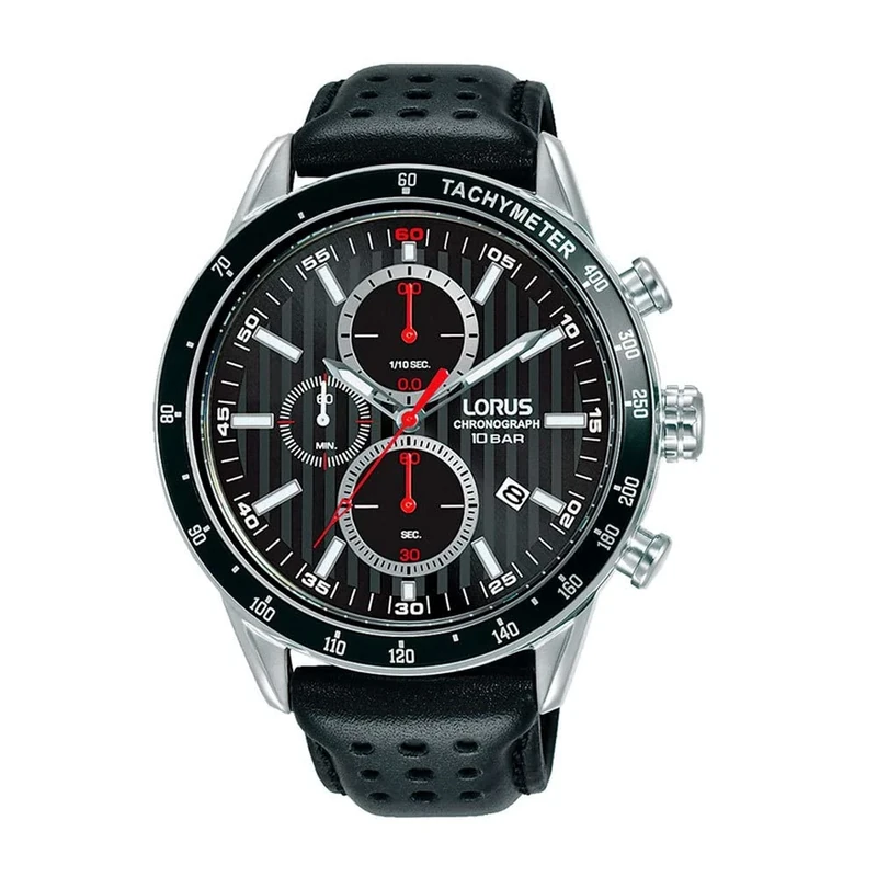 Lorus Men's Analogue Quartz Watch, Black, Sports