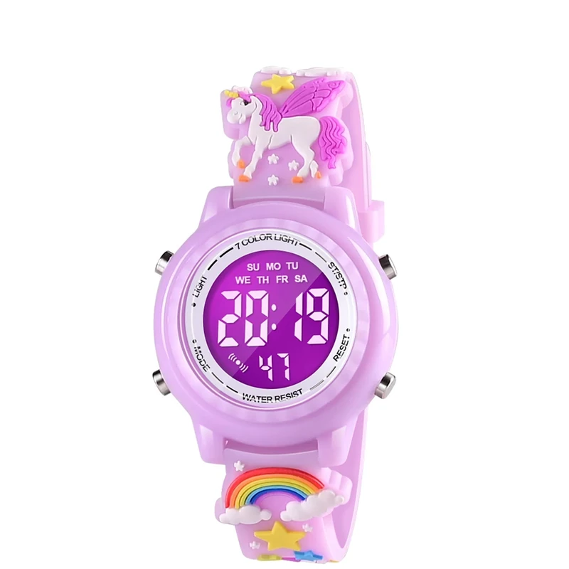 VAPCUFF Kids Watch for Girls - Purple Unicorn Design