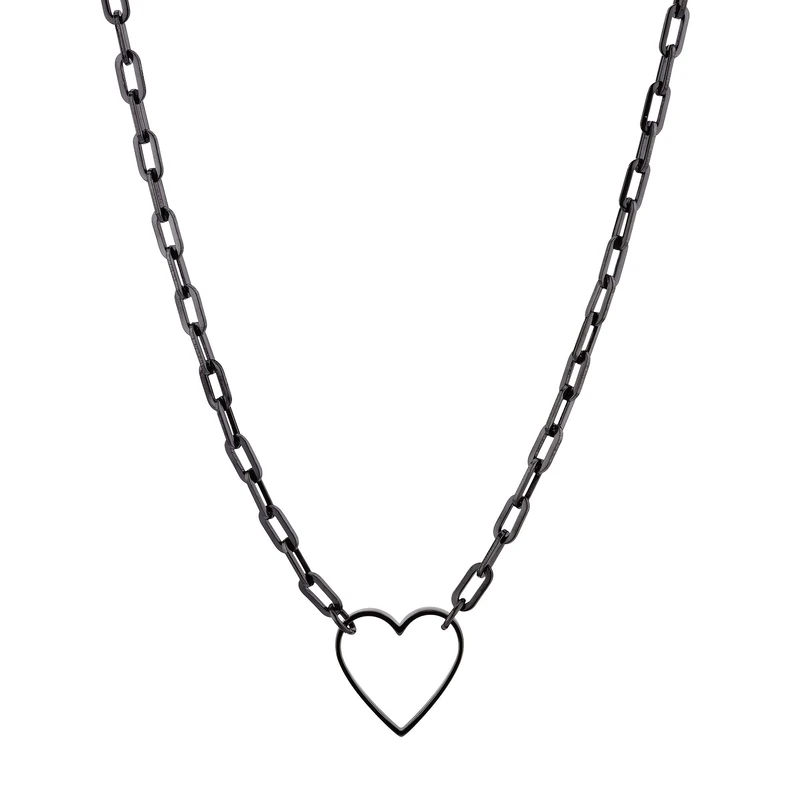 Liebeskind Women's Necklace Stainless Steel (Black)