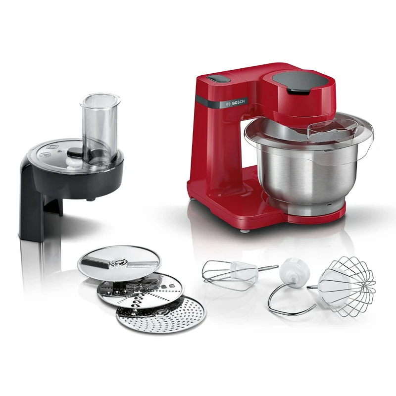 MUM2 Food Processor with Accessories Red