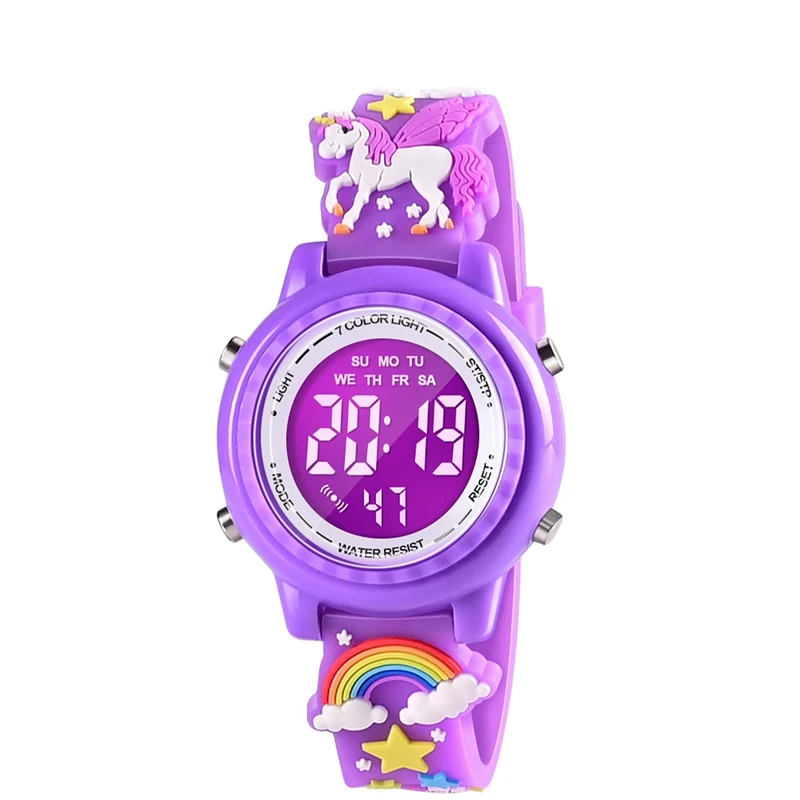 VAPCUFF 3D Cartoon Waterproof Kids Watch with Alarm - Girls 3-10