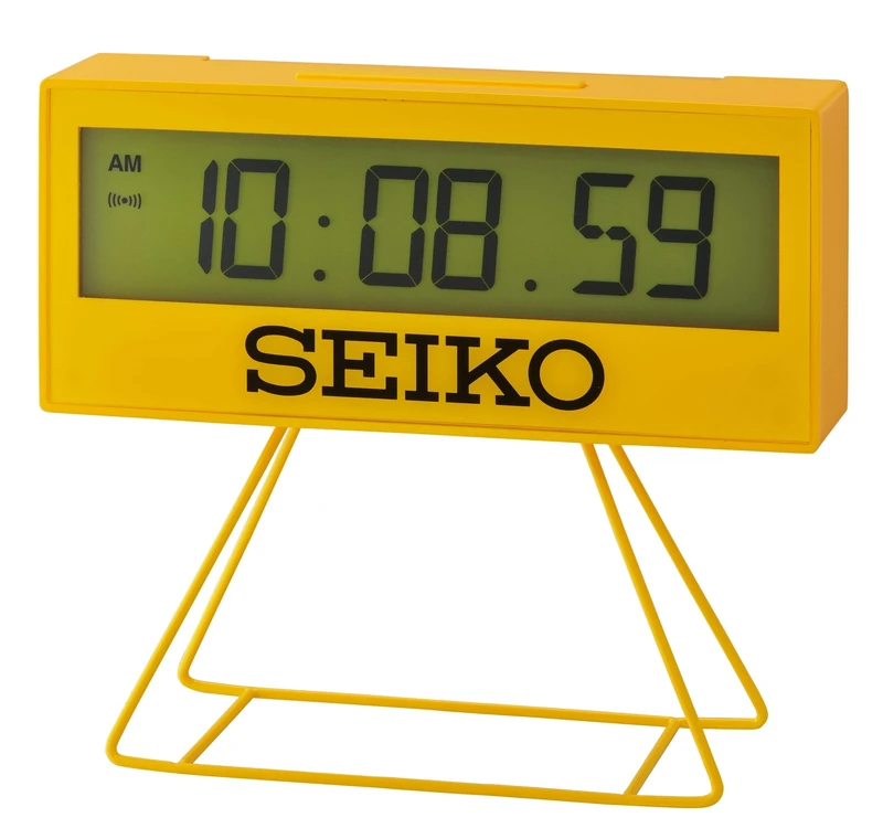 Seiko Unisex Alarm Clock Digital Plastic, yellow, Standard, wall clock - Image 1