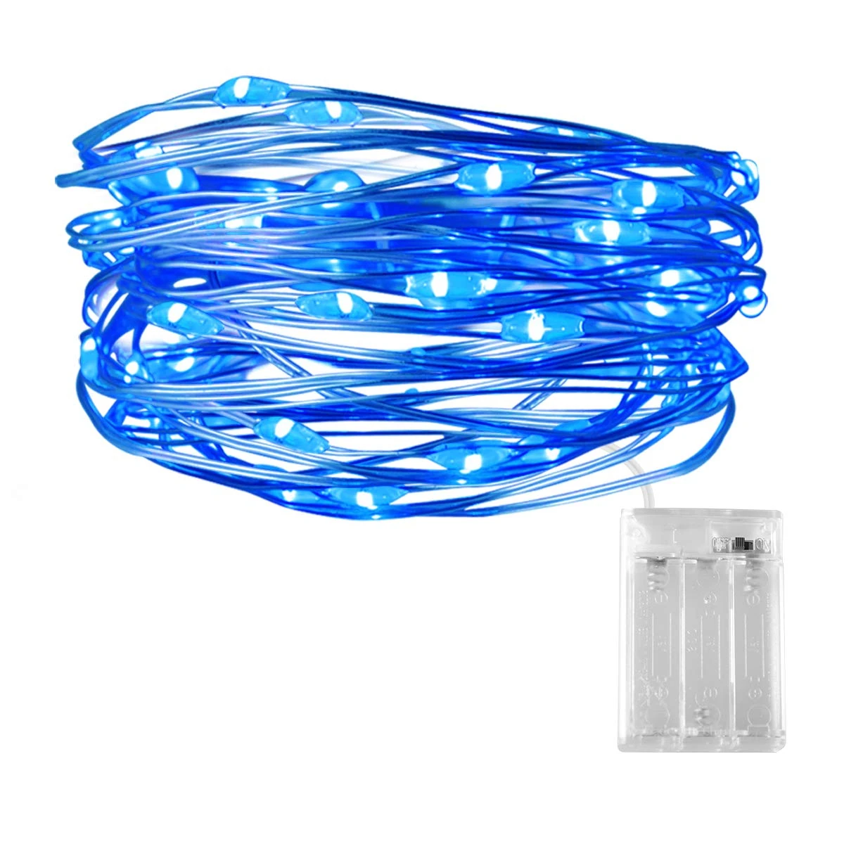 Blue Fairy Lights, Dalugo 30 LED 3m/10ft Battery Powered Blue Lights for Jubilee Decorations Party Bedroom Tent Garden Jars