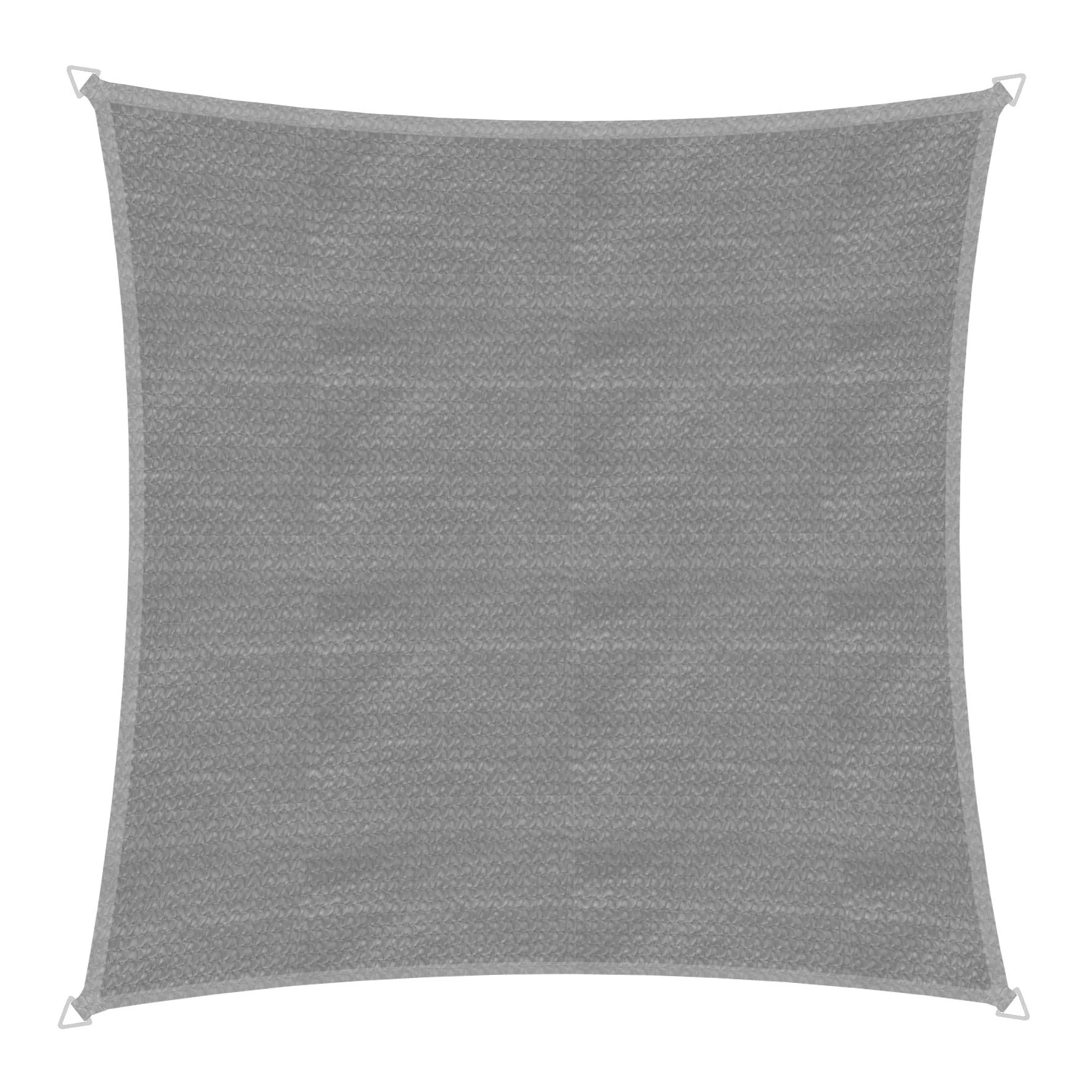 Windhager Capri Square Sun Sail, 5 x 5 m (Isosceles), Sun Protection for Garden and Patio, UV and Weather Resistant, Grey