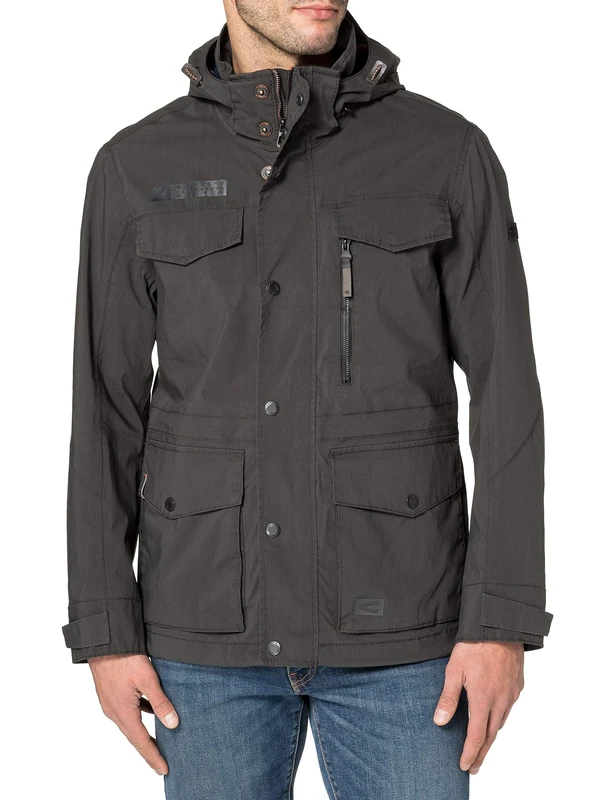 camel active Men's 4204745U61 Jacket, Charcoal Grey, 44