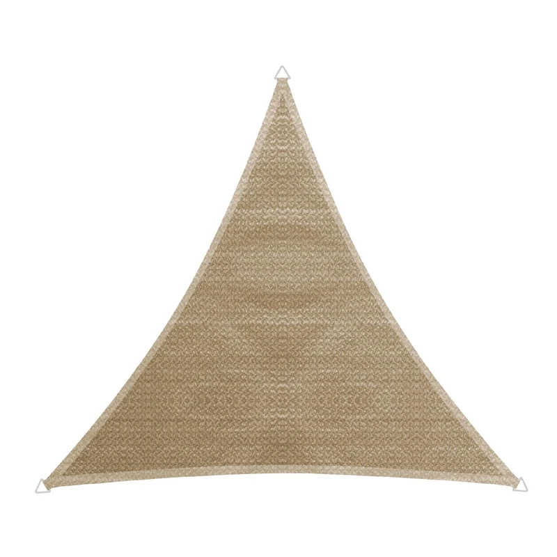 Windhager Capri Triangular Awning 4 x 4 m (Isosceles), Sun Protection for Garden and Patio, UV and Weather Resistant, Reed