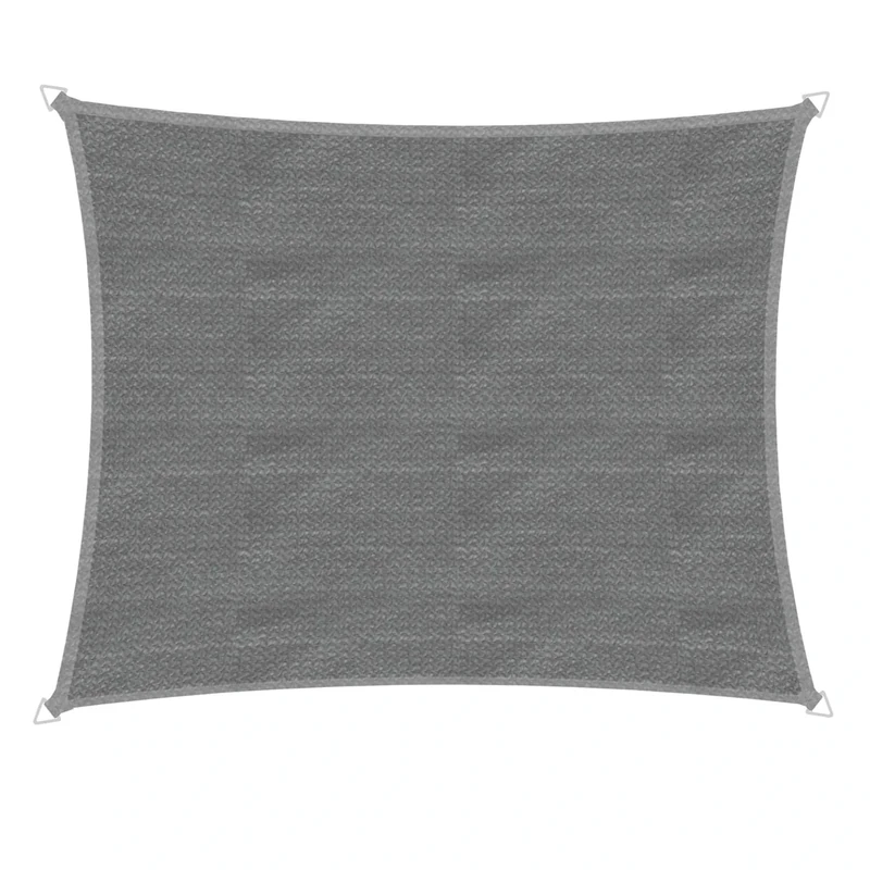 Windhager Capri Rectangular Sun Sail, 3 x 4 m, Sun Protection for Garden and Patio, UV and Weather Resistant, Grey