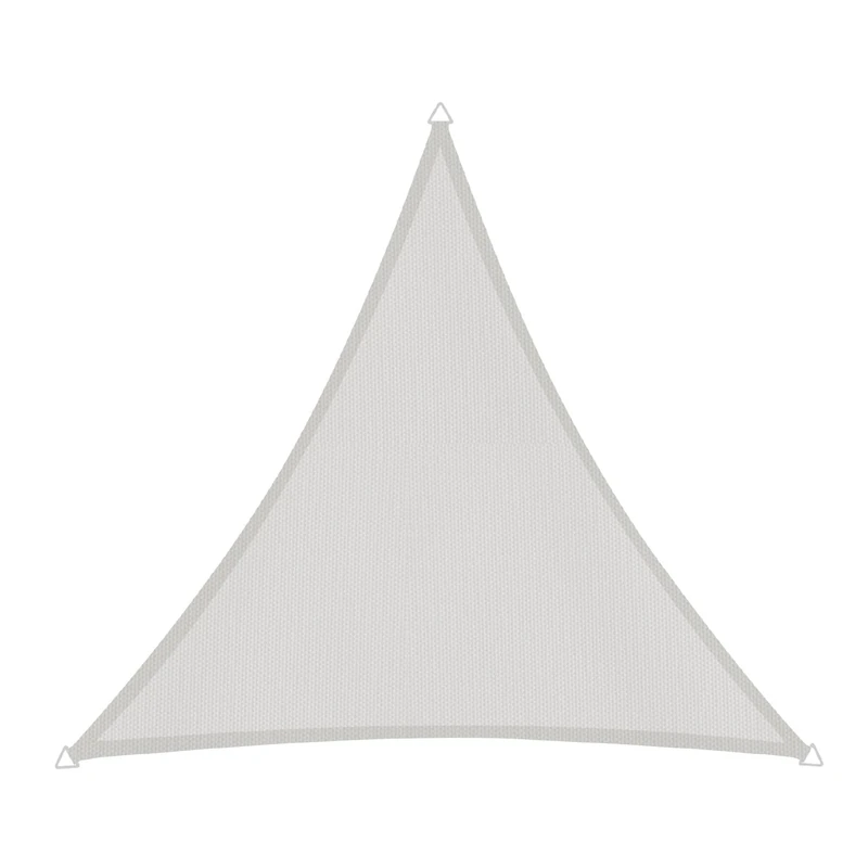 Windhager Cannes Triangle Awning 4 x 4 m Isosceles Sun Protection for Garden and Patio, UV and Weather Resistant, Grey