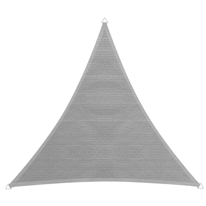Windhager Capri Triangular Awning 5 x 5 m Isosceles Sun Protection for Garden and Patio, UV and Weather Resistant, Grey