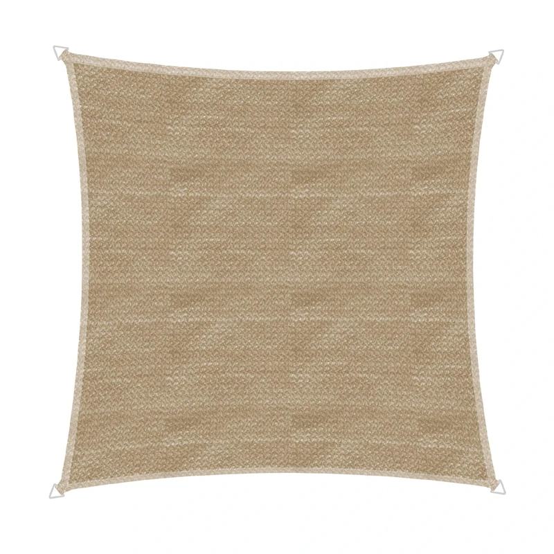 Windhager Capri Square Sun Sail, 5 x 5 m (Isosceles), Sun Protection for Garden and Patio, UV and Weather Resistant, Reed